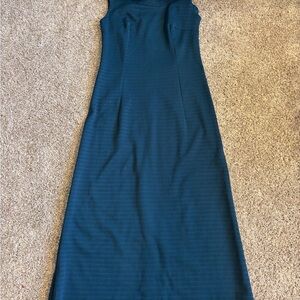 Hand made Vintage Teal Sleeveless Maxi Dress